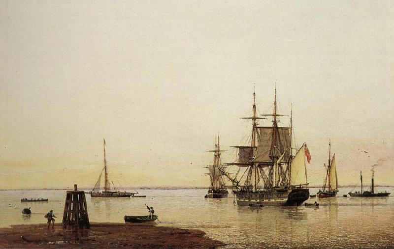 Henry Redmore Merchantmen and other Vessels off the Spurn Light Vessel Germany oil painting art